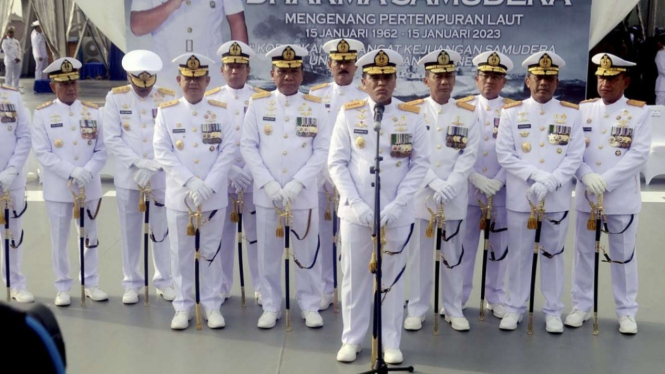 VIVA Militer: KSAL Laksamana TNI Muhammad Ali bersama jajaran Pati TNI AL