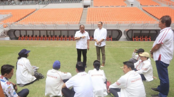 Ketua Umum KONI Pusat, Marciano Norman kunjungi saran olahraga Jakpro