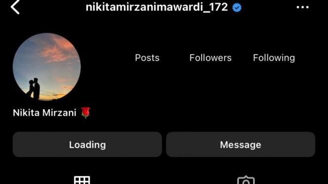 Akun Instagram Nikita Mirzani menghilang