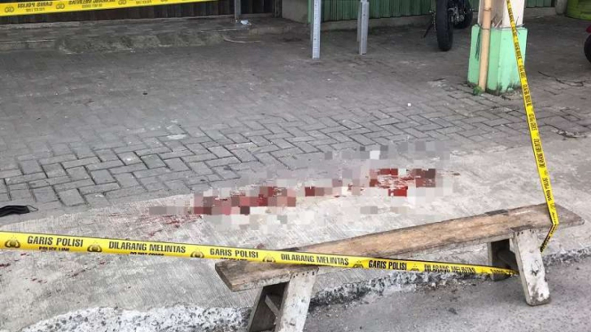 TKP korban tewas akibat serangan kelompok gangster di Tangerang