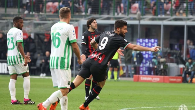 Olivier Giroud, Duel AC Milan vs Sassuolo