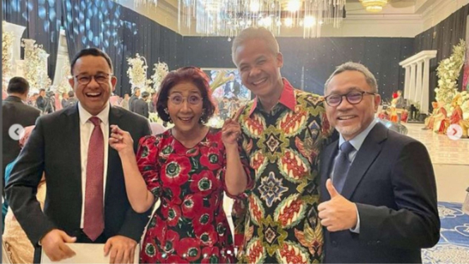 Susi Pudjiastuti, Ganjar Pranowo, Anies Baswedan, dan Zulkifli Hasan