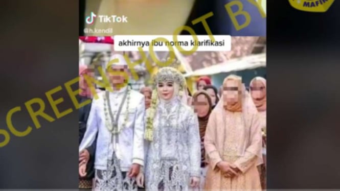 Jepretan layar akun Tik Tok M.C_Media pada 2 Januari 2023 mengunggah video seorang wanita yang mengaku sebagai ibu dari Norma.