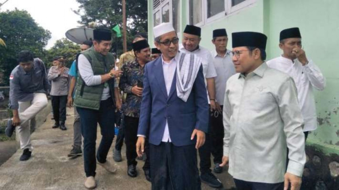 Ketua Umum PKB Muhaimin Iskandar saat melakukan kunjungan kerja di Lombok Tengah, Nusa Tenggara Barat, Selasa, 31 Januari 2023.