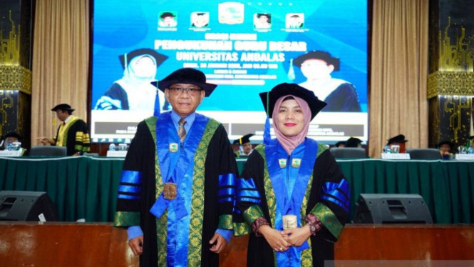 Prof Rendy Thamrin  dan Prof Elsa Eka Putri Dikukuhkan sebagai Guru Besar Unand