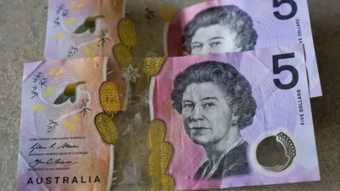 Uang dolar Australia.