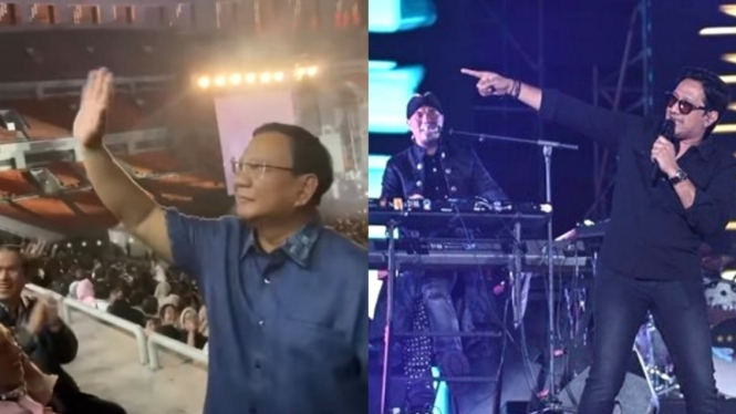 Prabowo Subianto dan Andre Taulany hadir di Konser Pesta Rakyat Dewa 19