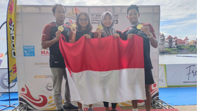 Tim Renang Perairan Terbuka Indonesia Berhasil Raih 4 Medali Emas di Malaysia