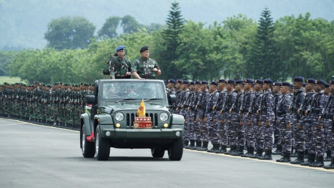 VIVA Militer: Panglima TNI Laksamana Yudo Margono cek kesiapan pasukan PPRC TNI 