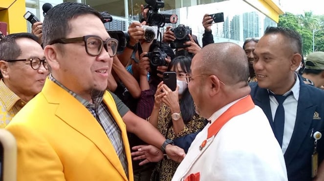 Sekjen PKS Aboe Bakar Alhabsyi dan elite Golkar di DPP Golkar.