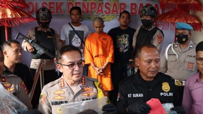 Polisi merilis kasus pembunuhan di Denpasar Bali