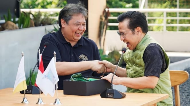 Ketua Umum Golkar bertemu dengan Ketum PKB Muhaimin Iskandar alias Cak Imin.