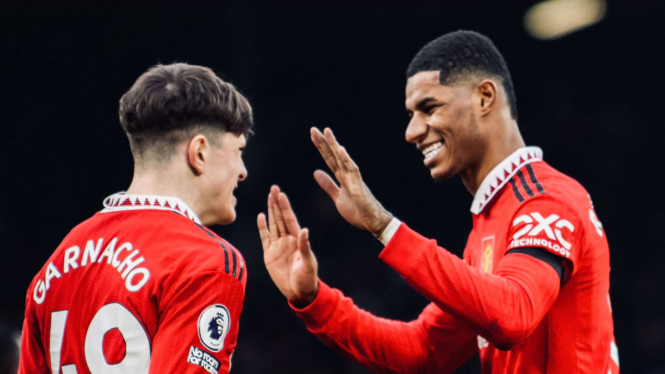 Alejandro Garnacho dan Marcus Rashford