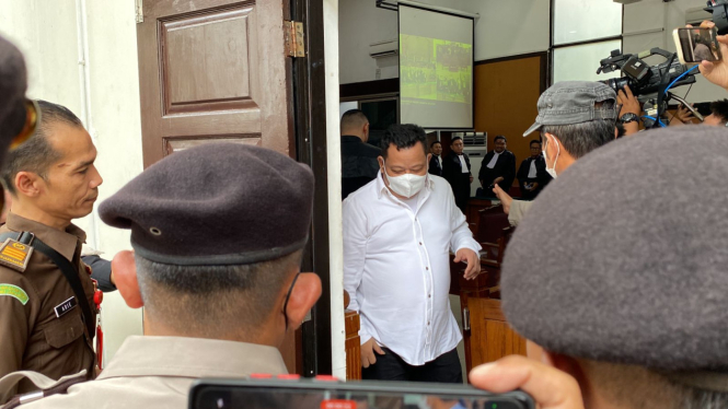 Kuat Maruf usai menjalani sidang vonis di PN Jakarta Selatan