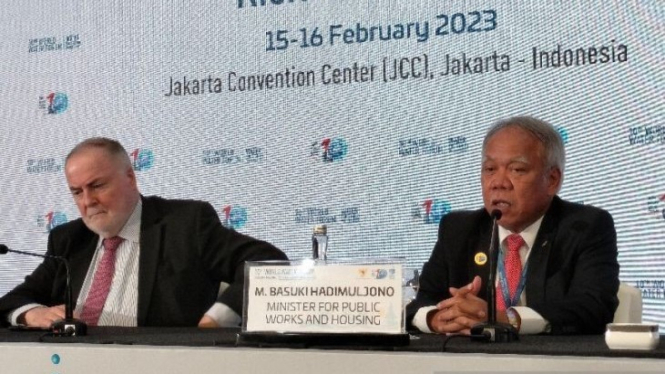 PUPR Minister Basuki Hadimuljono with World Water Council President Loic Fauchon