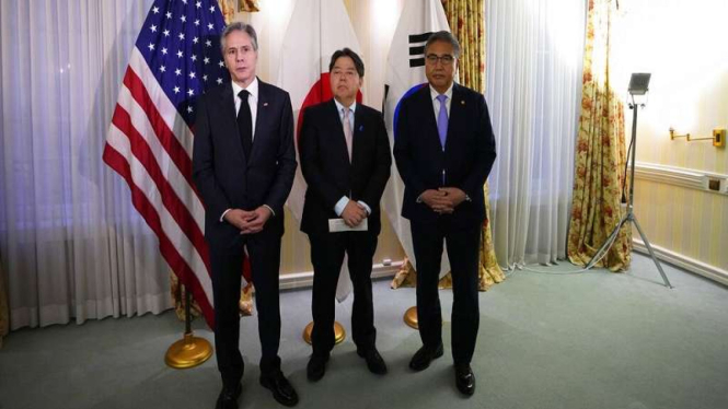 Menteri Luar Negeri AS, Korsel dan Jepang bertemu membahas rudal Korut