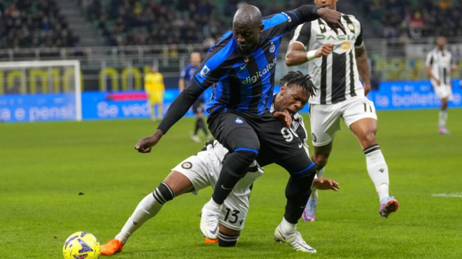 Romelu Lukaku saat Inter Milan vs Udinese