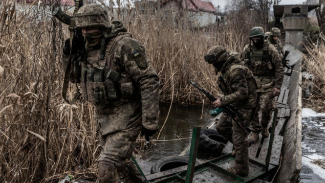 VIVA Militer: Pasukan militer Ukraina di kota Artyomovsk (Bakhmut)