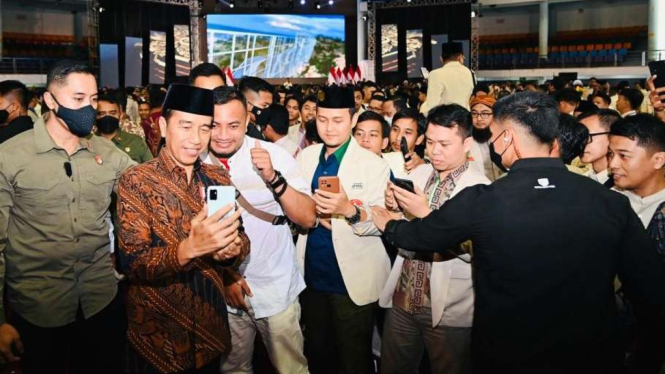 Presiden Jokowi Saat Membuka Muktamar Pemuda Muhammadiyah ke-18 di Balikpapan