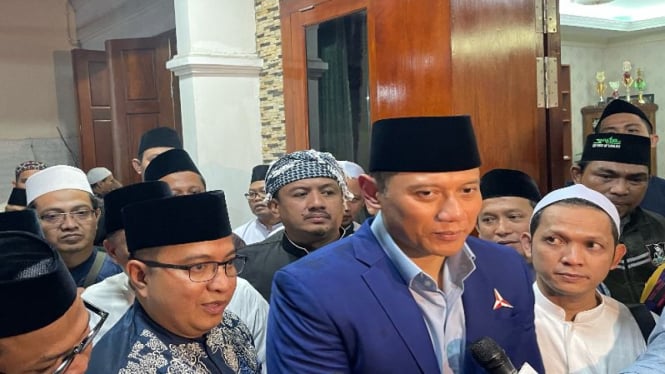 Ketua Umum Partai Demokrat Agus Harimurti Yudhoyono saat haul Zainudin MZ.