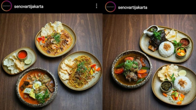 Menu di Senovarti Jakarta, restoran milik Agnez Mo