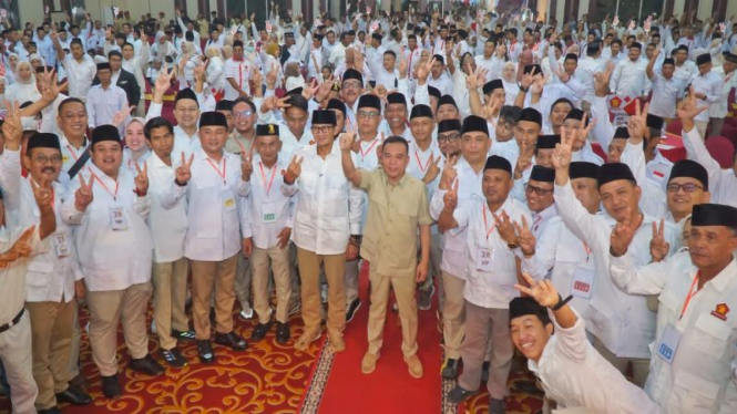 Sufmi Dasco Ahmad dan Sandiaga Uno hadiri konsolidasi Partai Gerindra di Sultra.