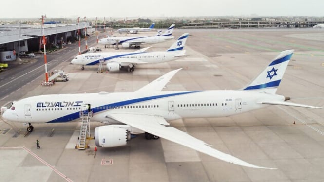 Maskapai Israel El Al Israel Airlines.