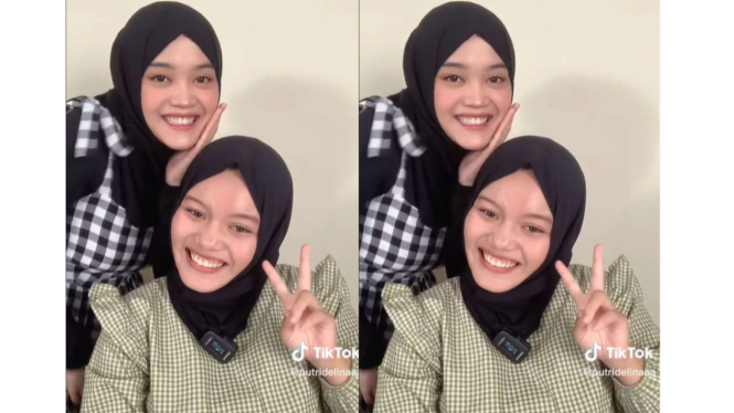 Putri Delina bertemu kembarannya yang viral di media sosial