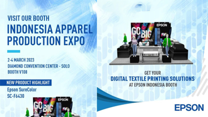 Visit Our Booth EPSON at Indonesia Apparel Production Expo