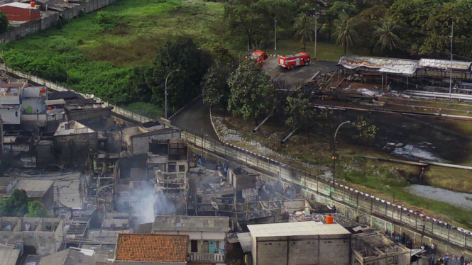 Foto Udara Usai Kebakaran Depo Pertamina Plumpang.