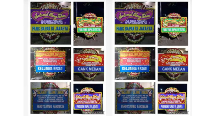 karangan bunga Chuck ulang tahun 