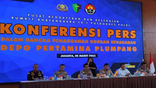 Karo Penmas Divisi Humas Polri, Brigjen Ahmad Ramadhan saat  konferensi pers. 