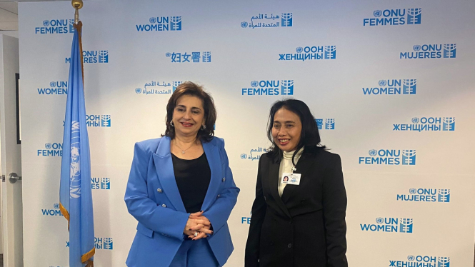 PPPA Minister and a representative from UN Women