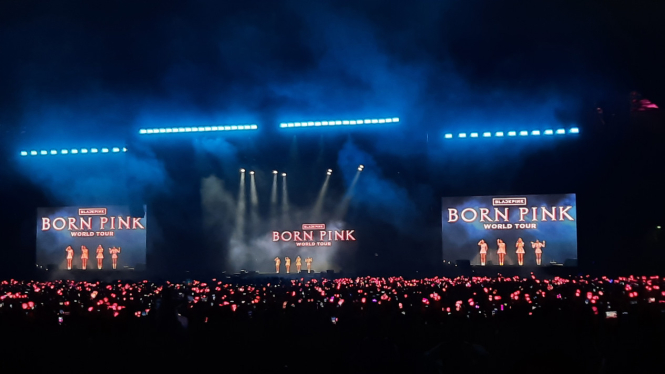 Konser BLACKPINK di SUGBK, Jakarta. 