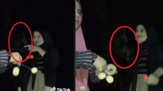 Terekam Seorang Cewek Lagi Main Lato-lato Diintip Pocong