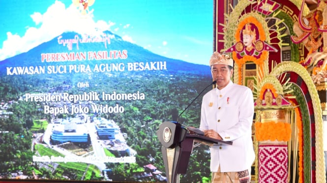 Presiden Jokowi resmikan fasilitas Kawasan Suci Pura Agung Besakih