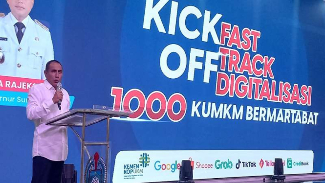  Gubernur Sumut, Edy Rahmayadi saat kick off digitalisasi KUMKM Sumut