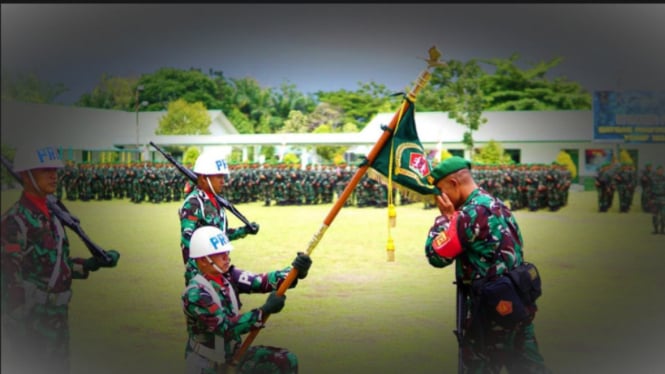 VIVA Militer: Pasukan Yonif 133/Yudha Sakti TNI.