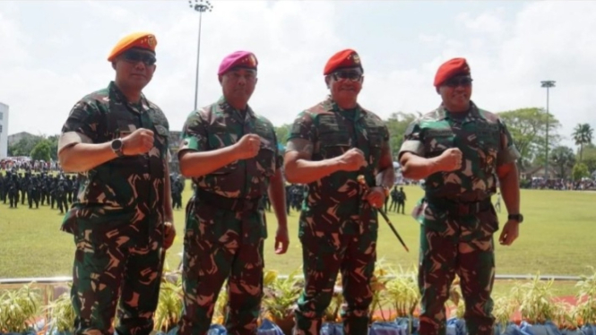 VIVA Militer: 4 Jenderal Pasukan Elite TNI hadiri latihan puncak Malindo Darsasa