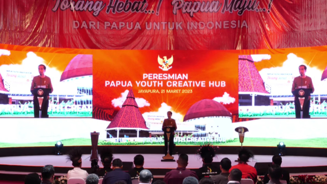 Presiden Jokowi meresmikan Papua Youth Creative Hub (PYCH)