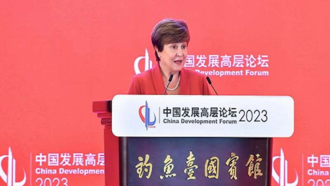 Direktur Pelaksana IMF Kristalina Georgieva  di China Investment Forum 2023