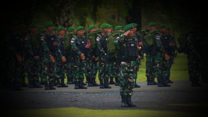 VIVA Militer: Pasukan Satgas Yonif 623/BWU.