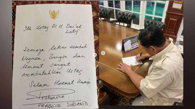 Surat dari Prabowo Subianto