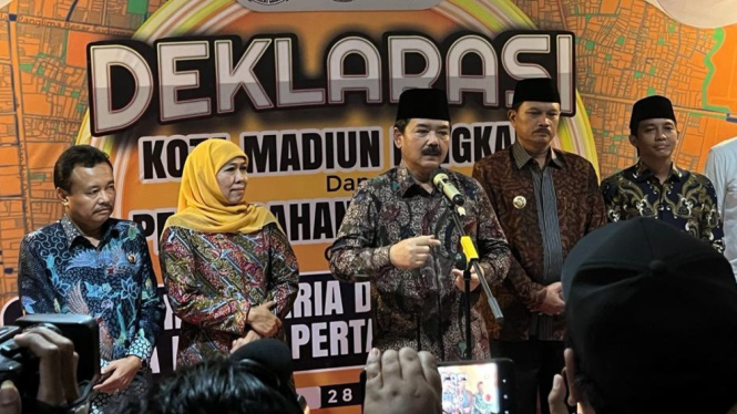 Menteri ATR/BPN Hadi Tjahjanto di Madiun, Jawa Timur.