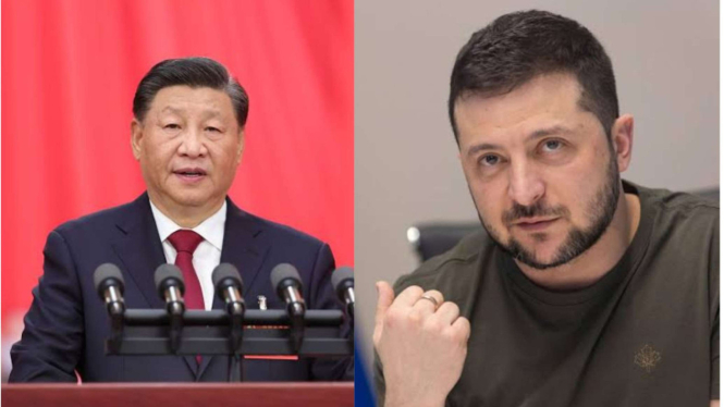 Xi Jinping dan Volodymyr Zelensky