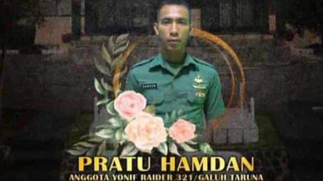 Pratu Hamdan anggota TNI yang bertugas di Papua