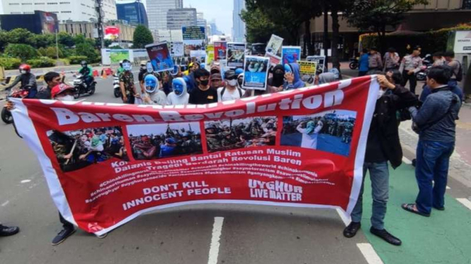 Demo mahasiswa di depan Kantor Perwakilan PBB