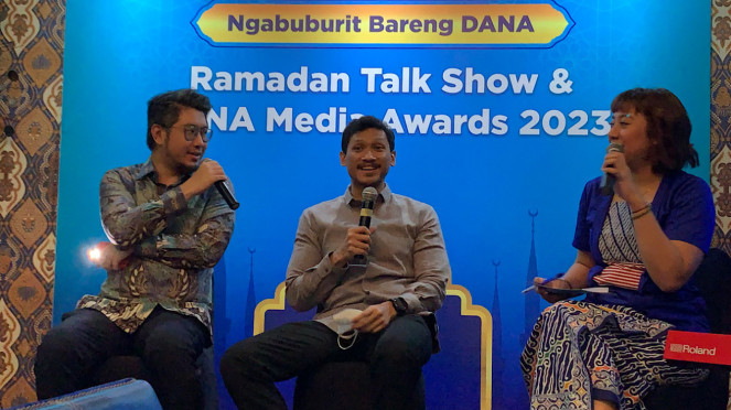 Konferensi pers dompet digital Dana.