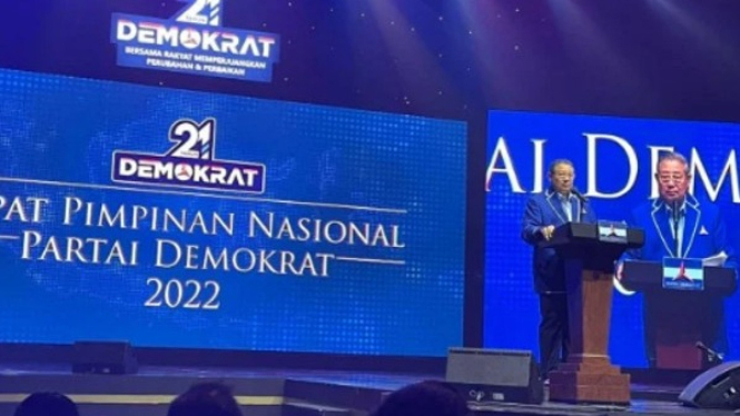 SBY di acara rapat pimpinan nasional Partai Demokrat 2022