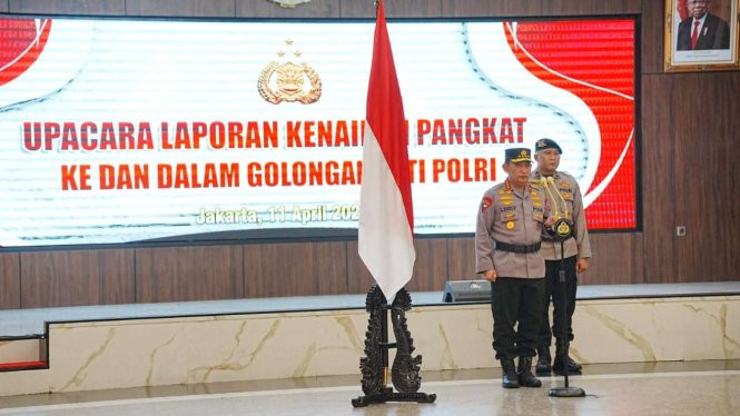 Kapolri Jenderal Listyo Sigit Prabowo memimpin upacara kenaikan pangkat Pati